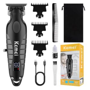 Masina de tuns Kemei KM 2293 trimmer profesional lama T LCD fara fir