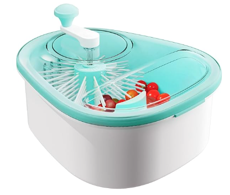 Masina manuala cu perie si manivela pentru spalarea fructelor si legumelor