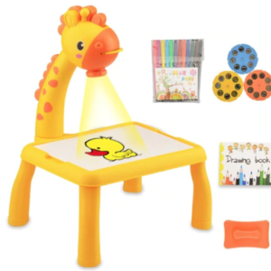 Masuta de desenat GALBENA cu proiector diapozitive holograme