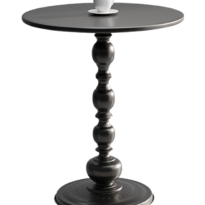 Masuta rotunda pentru cafea fier 52 x 38 cm NEGRU