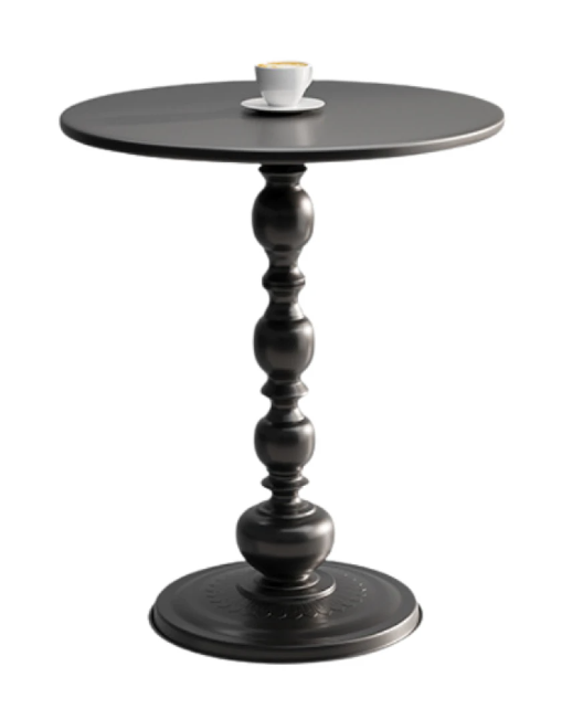 Masuta rotunda pentru cafea fier 52 x 38 cm NEGRU