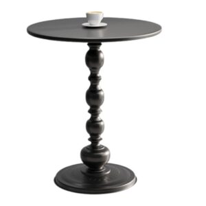 Masuta rotunda pentru cafea fier 52x38cm NEGRU