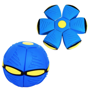 Minge Zburatoare Transformabila in Disc Frisbee 2 moduri de joaca 23 cm ALBASTRA