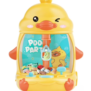 Mini Automat cu Gheara in forma de Ratusca joc interactiv pentru copii cu lumini si muzica