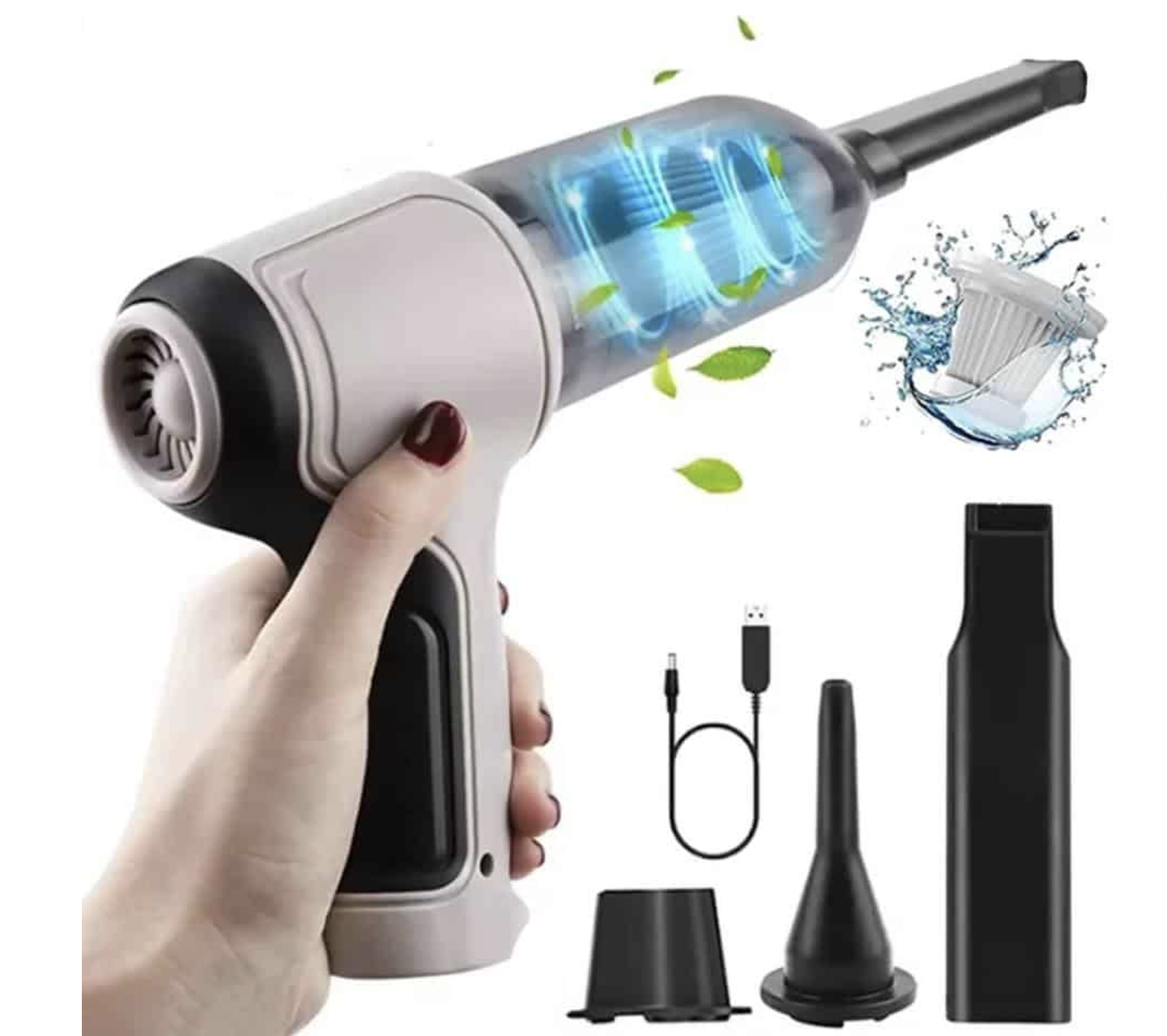 Mini aspirator portabil 2000mAh pentru acasa si masina fara fir 3 IN 1