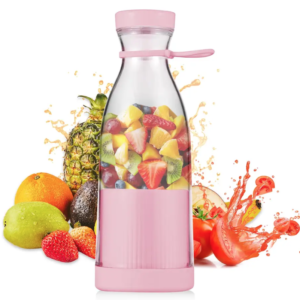 Mini blender portabil smoothie si shake incarcare usb 6 lame otel Inoxidabil 380 ml
