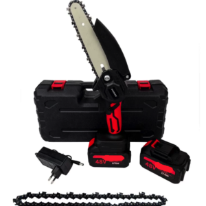 Mini fierastrau electric fara fir cu lant 6 inch si 2 acumulatori 42V