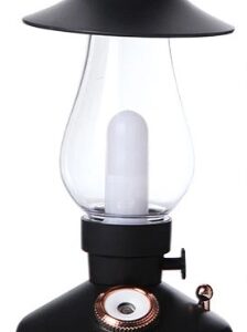 Mini umidificator NEGRU cu lampa vintage si schimbare de culoare
