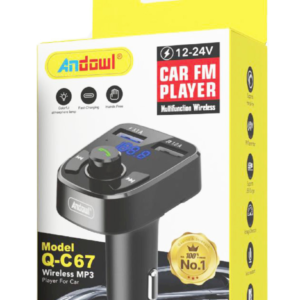 Modulator FM Bluetooth si incarcator auto 12V/24V cu 2 porturi USB Q C67 Andowl
