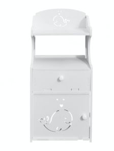 Noptiera cu 3 rafturi 51 x 24 x 17 cm Alb