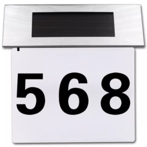 UB Numar de Casa cu LED si Panou Solar cifre de la 0 la 9 litere de la A la H 11446B