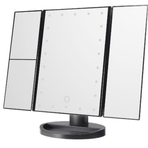 Oglinda Profesionala reglabila pentru machiaj si cosmetica cu 3 oglinzi laterale pliabile Iluminare Led