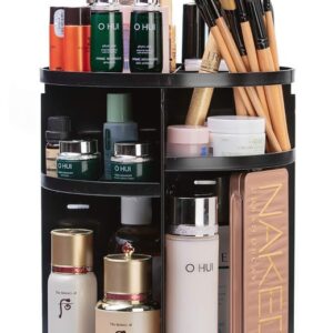 Organizator de Machiaj Circular 360 Grade Negru