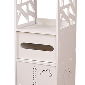 Organizator pentru baie sau camera alb cu 4 compartimente