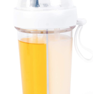 Pahar dublu pentru apa 400 ml cu 2 paie