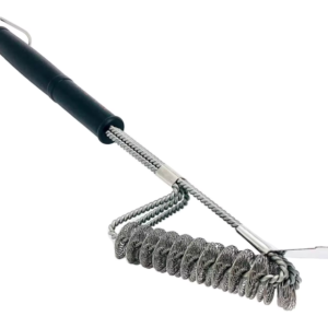 Perie de curatat gratar Inox 45 x 12 x 6 cm Negru/Argintiu