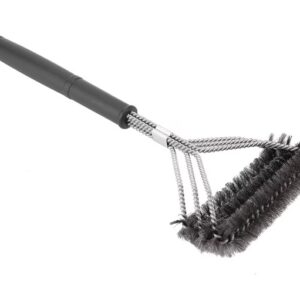 Perie de gratar curatare eficienta 2 capete triunghiulare argintiu/negru