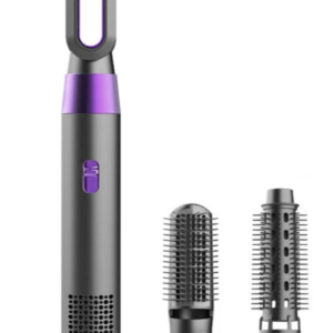 Perie de par cu aer cald Roz/Negru 3 capete de schimb