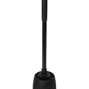 Perie de toaleta din silicon cu recipient pentru scurgerea apei suport autoadeziv NEGRU