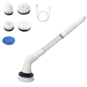 Perie electrica de curatare 5 capete interschimbabile alb 50cm