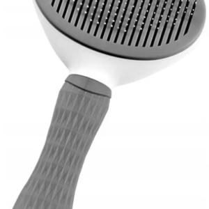 Perie par caini si pisici cu buton autocuratare Gri