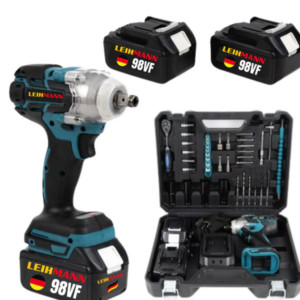 Pistol de impact 98VF cu 2 acumulatori si 40 accesori LEIH MANN