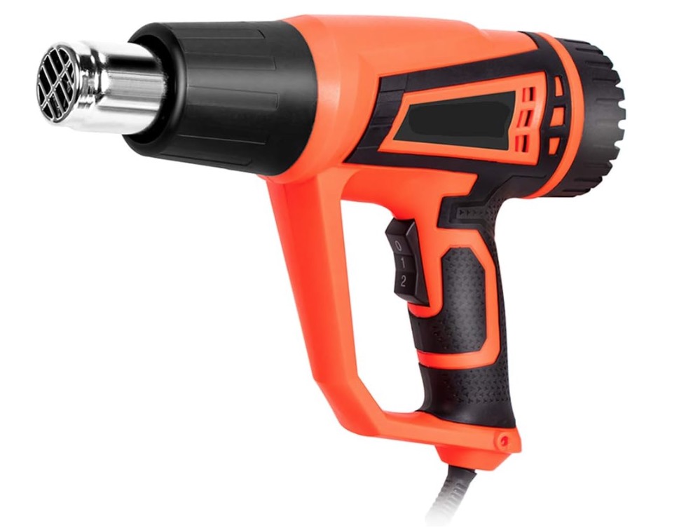 Pistol electric cu aer cald 220V de 2500W cu 2 tipuri de temperatura reglabila