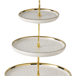 Platou Prajituri Supraetajat 3 Niveluri ALB (plastic)