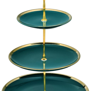 Platou Prajituri Supraetajat 3 Niveluri Verde (plastic)