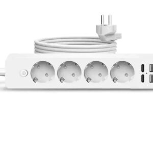 Prelungitor JORTAN OG2204 cu 4 prize 2 porturi USB si 2 Type C 2 metri