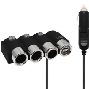 Priza Auto 12V Olesson 1508 cu 5 intrari 120 W negru