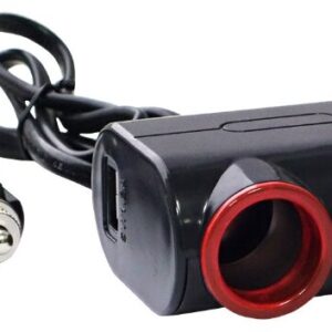 Priza auto 12V Olesson 1631 cu 3 intrari 120W negru