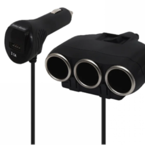 Priza auto 12V/24V Olesson 1634 cu 4 intrari 120W negru