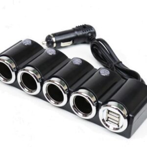 Priza auto 1504 cu 6 intrari 12V In-Car negru MULTIPLICATOR