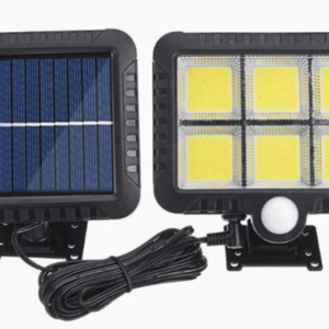 Proiector solar 128 LED 6 COB cu senzor și telecomandă