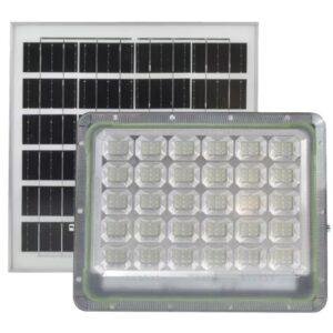 Proiector solar LED impermeabil 300W cu panou si telecomanda GD300X