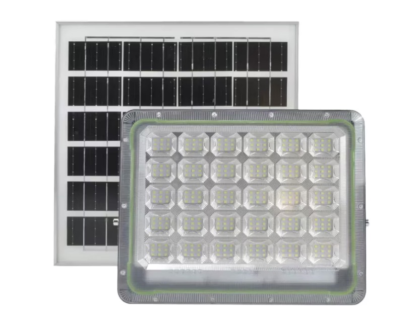Proiector solar LED impermeabil 300W cu panou si telecomanda GD300X