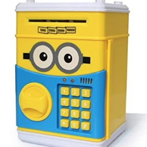 Pusculita interactiva pentru copii Minion cu functie ATM seif si cod pin