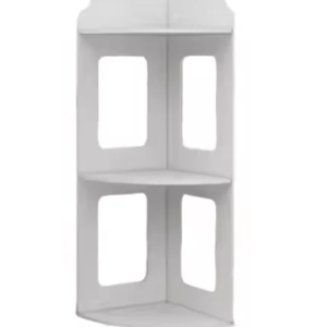 Raft de Colt pentru Birou 2 Etajere Compact 60x24x24cm Alb