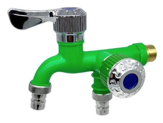 Robinet de apa cu dubla iesire de 1/2 inch interfata universala