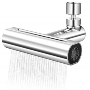 Robinet de bucatarie cu extensie 4 moduri curgere apa cascada picaturi de ploaie bule si 2 jeturi