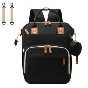 Rucsac multifunctional pentru Scutece Bebelusi atasabil pe manerul caruciorului NEGRU