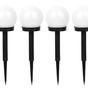 SET 4 Lampi solare X18 pentru gradina sau terasa in forma de GLOB