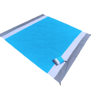 Saltea de plaja patura de camping 210x200cm Albastra
