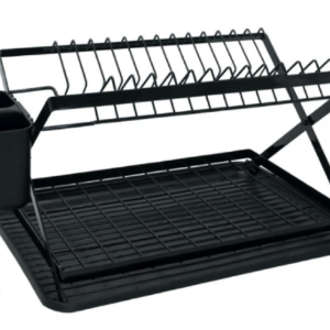 Scurgator vase cu 2 nivele pliabil sistem de scurgere NEGRU