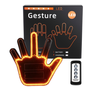 Semn LED auto cu telecomanda design mana 4 moduri efect vizual stralucitor