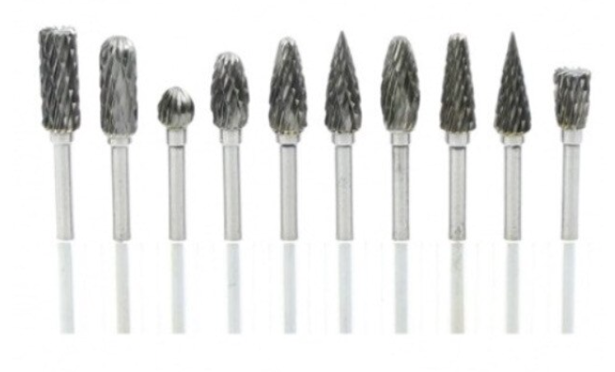 Set 10 Freze de Carbura MICI 3-4 MM pentru Metal