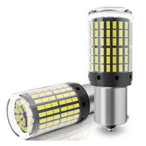 Set 2 Becuri LED Canbus 1156 Pozitie Galben BA15S P21W 144 LED-uri