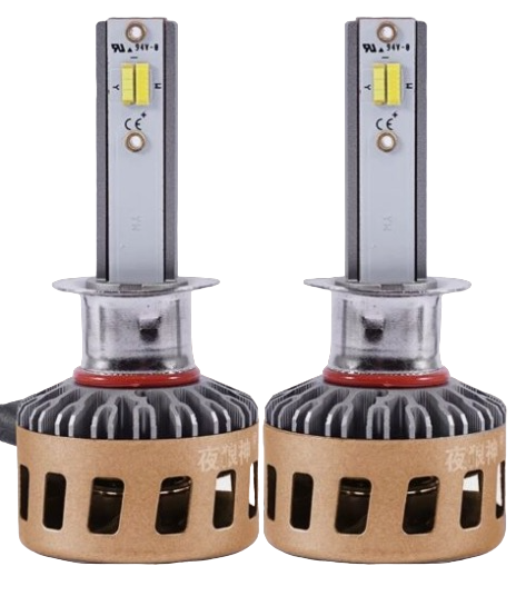 Set 2 Becuri Led H3 cu 3 Nuante De Culori (galben