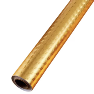 Set 2 Folii Aluminiu autoadezive pentru protectie mobila bucatarie AURIU 3D 60 x 300 cm